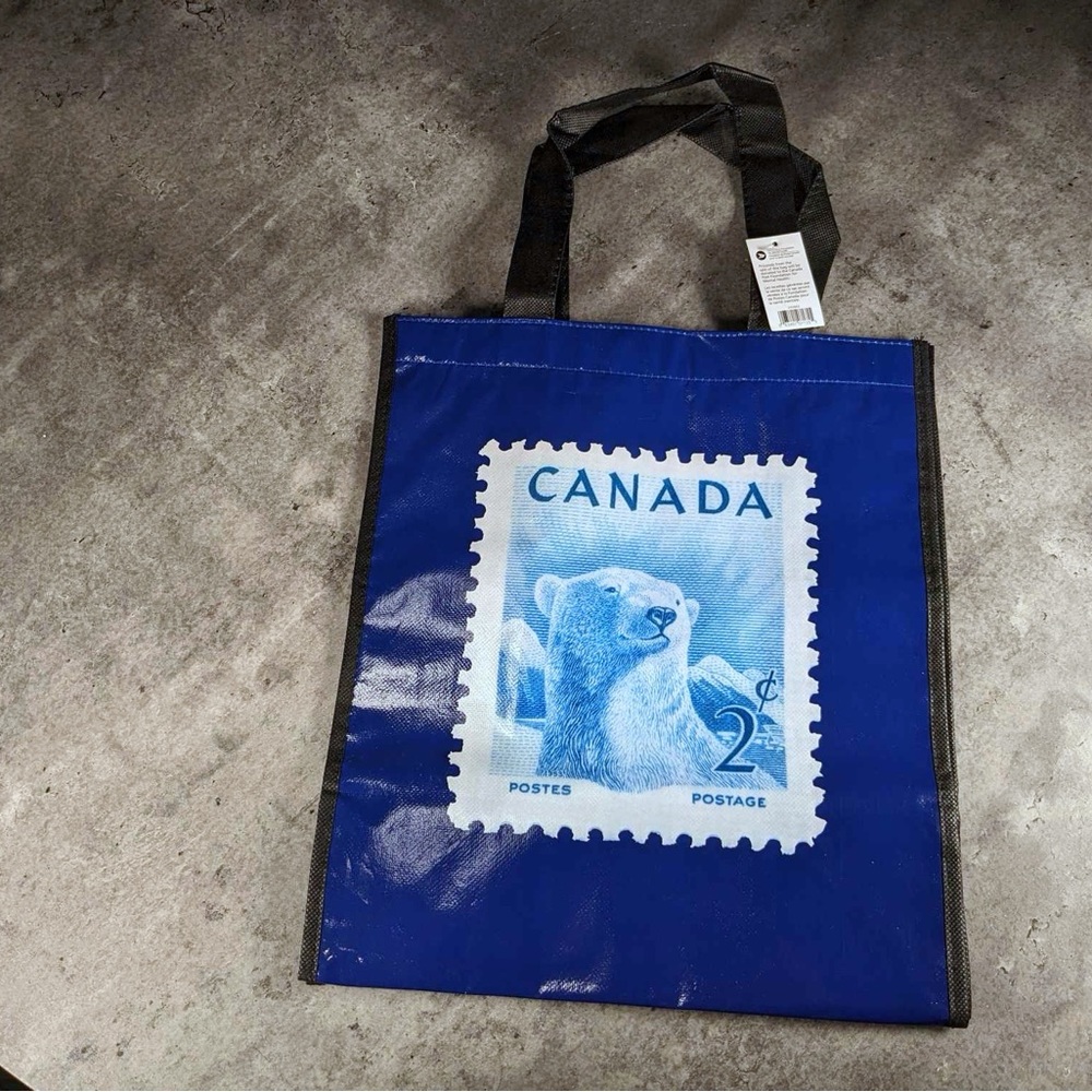 NWT Polar Bear Canada Post Stamp Tote/reusable bags